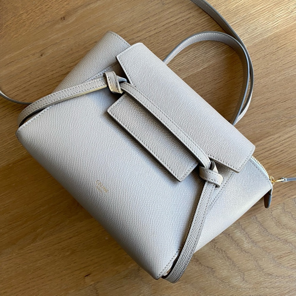 Celine Small Belt Bag in Light Taupe